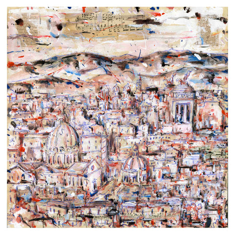 Daniele Righi Ricco | Città | 42 x 42 cm | dal Gianicolo (Roma) | DRR 14