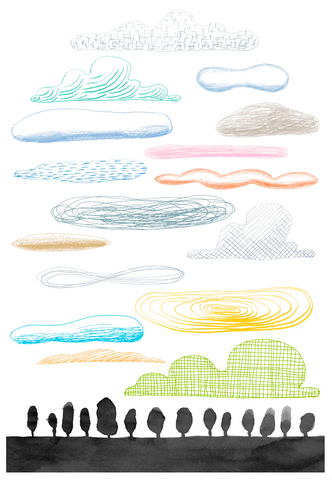 Guido Scarabottolo | Nuvole | 108 x 75 cm | SCA 273