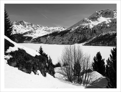 Margherita Lazzati | Cartoline dall'Engadina | Vista Isola | ML EN 08 | due formati: 42 x 59,4 cm - 63 x 83 cm