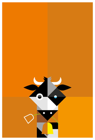 Alfred Drago Rens - Zoo al quadrato #12 - Mucca olandese