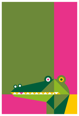 Alfred Drago Rens - Zoo al quadrato #25 - Coccodrillo