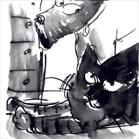 Beatrice Gaspari | Cane & Gatto | 27 x 27 cm | (MINI BEA 53)