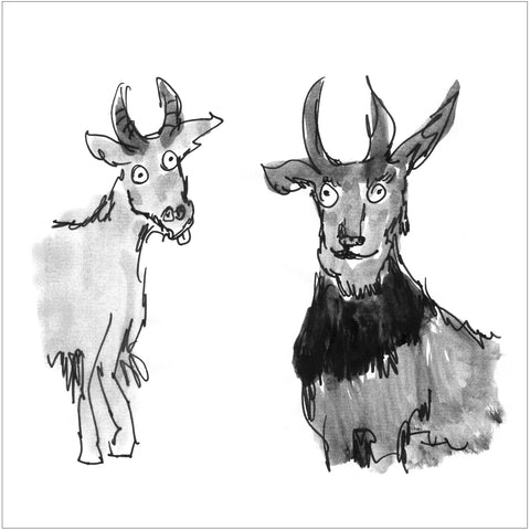 Beatrice Gaspari | Due capre | 27 x 27 cm | (MINI BEA 43)