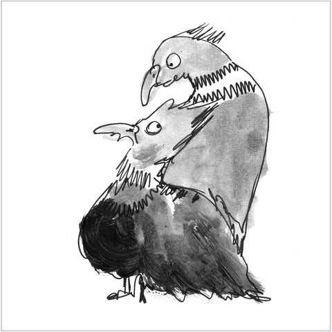 Beatrice Gaspari | Due uccelli | 27 x 27 cm | (MINI BEA 44)