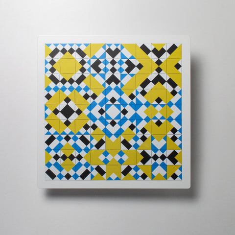 Adriano Attus | Neometria on Black/White Board | 9 | Diagonal III