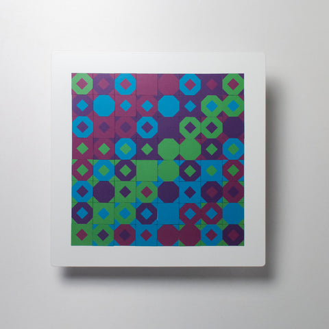 Adriano Attus | Neometria on Black/White Board | 14 | Diamonds III