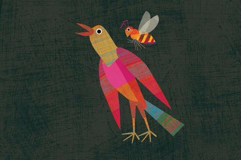 Giulia Orecchia | Uccellino e ape | 40 x 60 cm | (GO23)