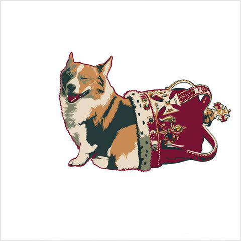 Ivan Canu God save the Queen corgi