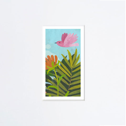 Simona Mulazzani | Uccellino rosa | 20 x 20 cm | (MINIMU 16)