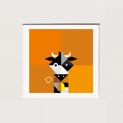 Alfred Drago Rens | MINI Mucca olandese | 25 x 25 cm | (MINI ADR ZOO 07)