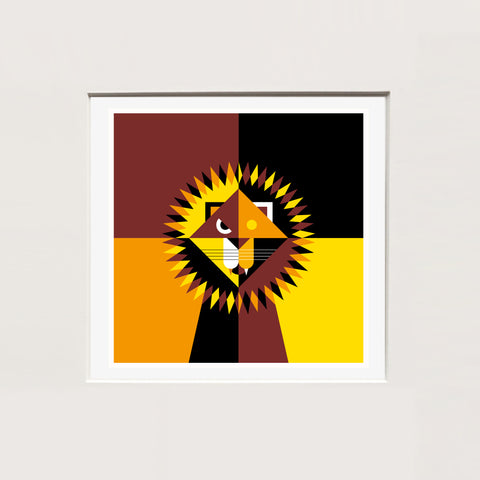 Alfred Drago Rens | MINI Leone | 25 x 25 cm | (MINI ADR ZOO 09)