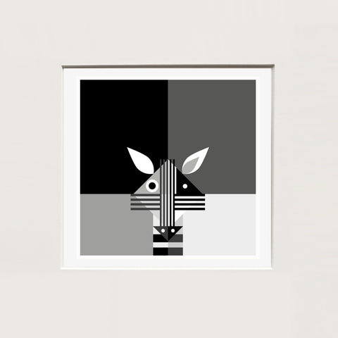 Alfred Drago Rens | MINI Zebra | 25 x 25 cm | (MINI ADR ZOO 29)