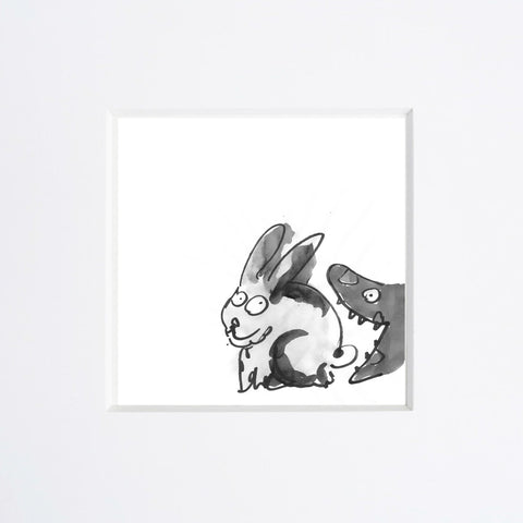 Beatrice Gaspari | Coniglio e serpente | 20 x 20 cm | (MINI BEA 04)