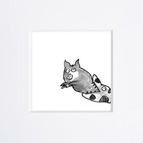 Beatrice Gaspari | Serpente e maialino | 20 x 20 cm | (MINI BEA 06)