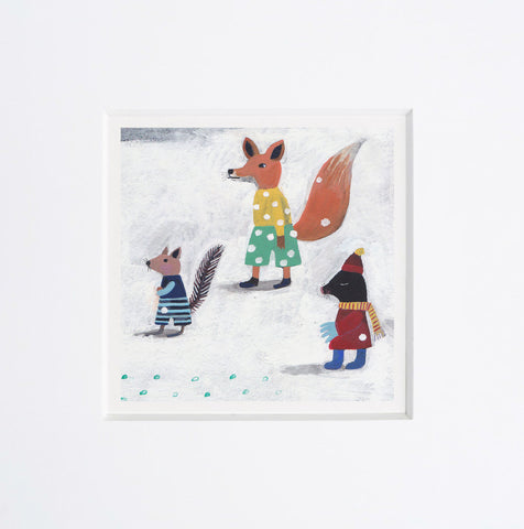 Simona Mulazzani | Passeggiata nella neve | 20 x 20 cm | (MINIMU 48)