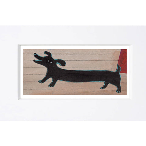 Simona Mulazzani | Bassotto nero | 18 x 27 cm | (MINIMU 57)