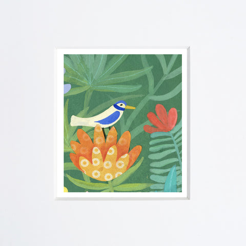 Simona Mulazzani | Uccellino tra i fiori | 25 x 25 cm | (MINIMU 77)