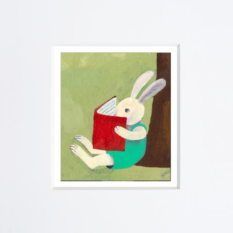 Simona Mulazzani | Coniglio lettore | 25 x 25 cm | (MINIMU 81)
