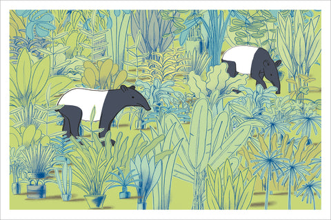 Tapiri Illustrazione di Guido Scarabottolo