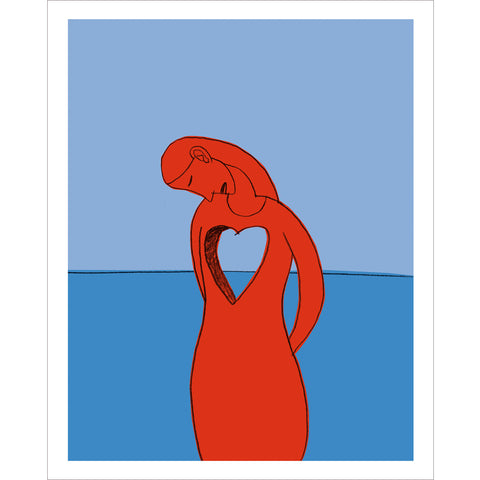 Guido Scarabottolo Illustrazione Stampa Fine Art Donna