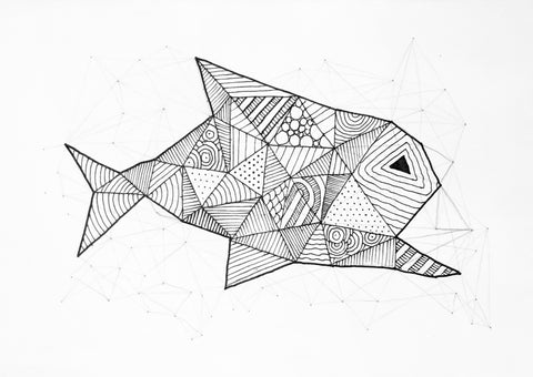 Adriano Attus| Zentangles Pesce (MINIATTUS ZEN 05)