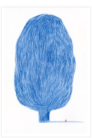 Guido Scarabottolo | Albero blu | 108 x 75 cm | SCA 164