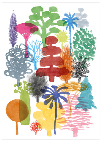 Guido Scarabottolo | Alberi | due formati: 80x60 e 108x78 cm | SCA 312 - SCA 313
