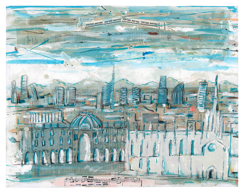 Daniele Righi Ricco | Città | 42 x 53,5 cm | Miracolo a Milano | DRR 20