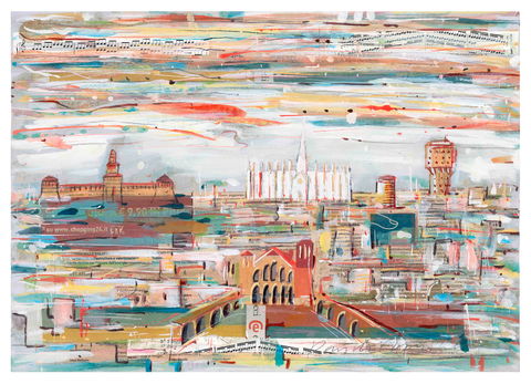 Daniele Righi Ricco | Città | 42 x 58 cm | Primavera a Milano | DRR 18