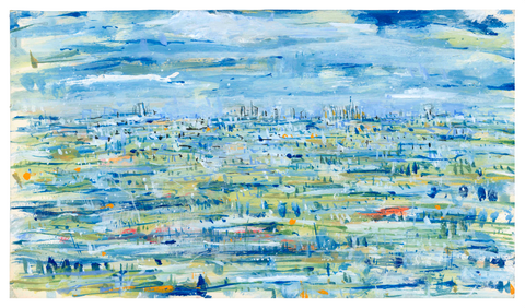 Daniele Righi Ricco | Città | 42 x 71 cm | Skyline (Milano) | DRR 22