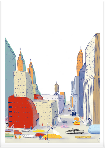 Guido Scarabottolo | Città | 80x60 - 108x78 cm | € 360 - € 600 | SCA 319 - SCA 320