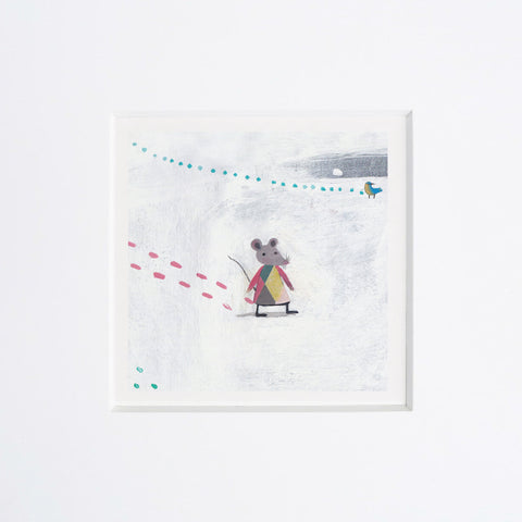 Simona Mulazzani | orme nella neve | 25 x 25 cm | (MINIMU 41)