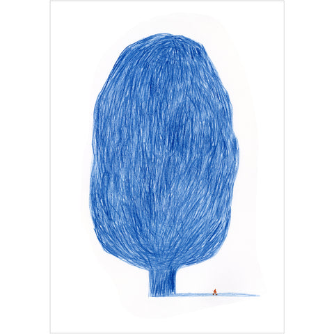 Guido Scarabottolo | Albero blu | 108 x 75 cm | SCA 164